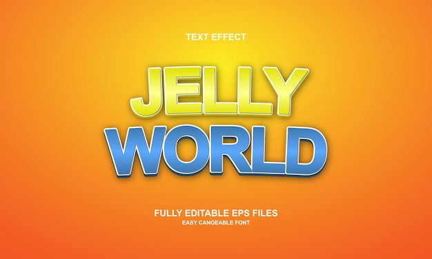 Jelly world editable text effect