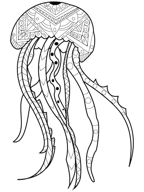 Вектор окраски медуз для взрослых