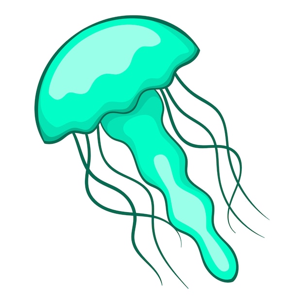 Jellyfish icon Cartoon illustration of jellyfish vector icon for web