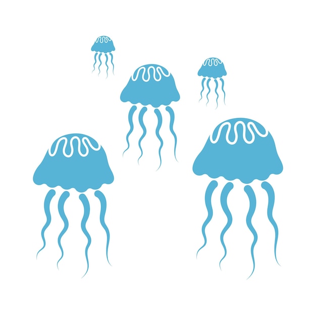 Jellyfish icon logo design