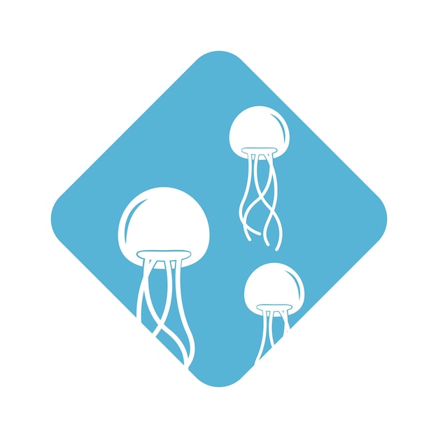 Jellyfish icon logo design