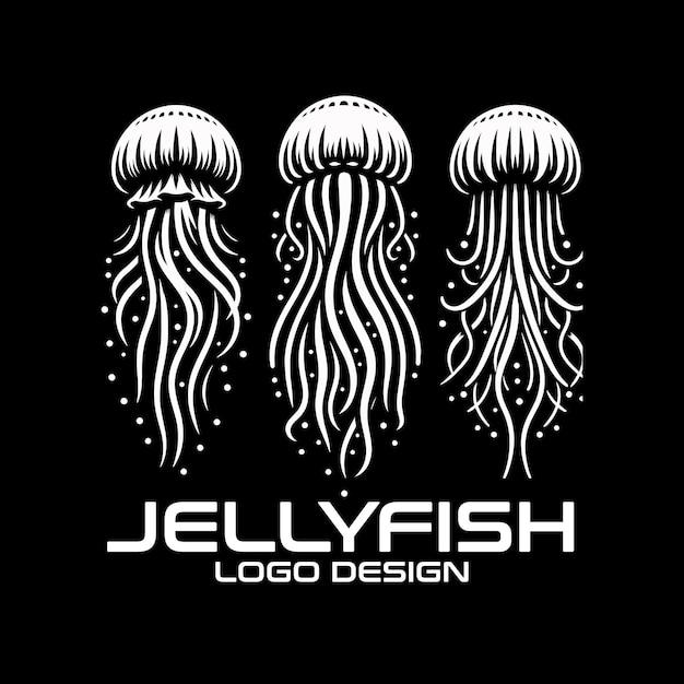 Vector jellyfish vector logo design