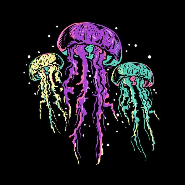 Vector jellyfish vector