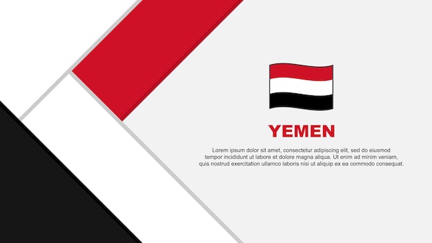 Jemen Vlag Abstracte Achtergrond Ontwerpsjabloon Jemen Onafhankelijkheidsdag Banner Cartoon Vector Illustratie Jemen Illustratie
