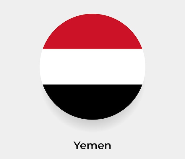 Jemen vlag zeepbel cirkel ronde vorm pictogram vectorillustratie