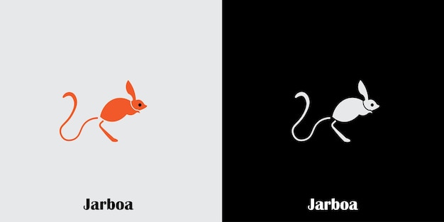 Vector jerboa logo desiign