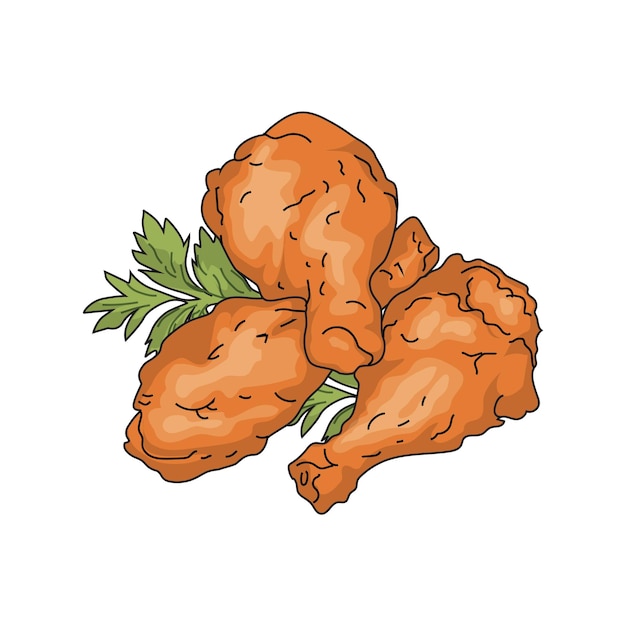 Иллюстрационное искусство Jerk Chicken
