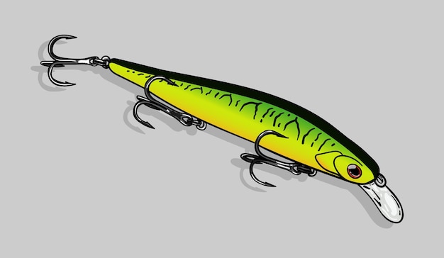 Vector jerkbaits minnow fishing lure vector greeting cards advertising business company or brands logo