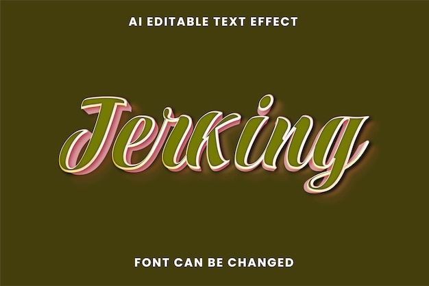 Vector jerking text effect