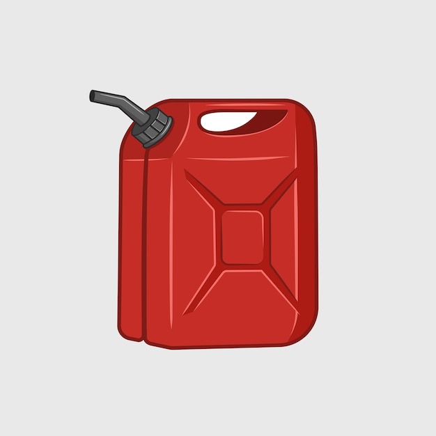 Contenitore jerrycanister per l'illustrazione del vettore del carburante