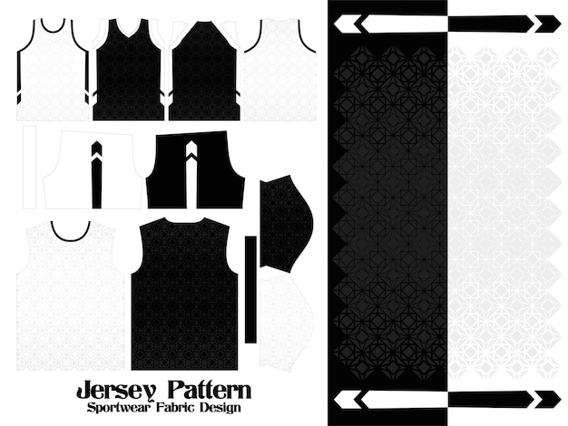 Jersey 46 pattern textile design for Sport tshirt Soccer Football Esport sportwear front and back