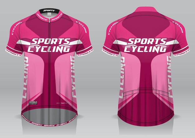 Maglia da ciclismo vista anteriore e posteriore dal design sportivo