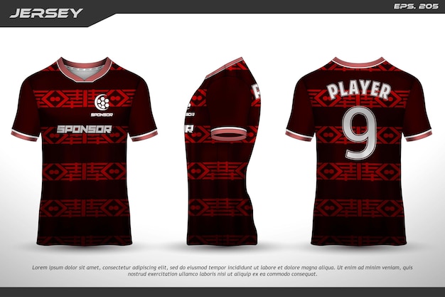 Jersey design sublimazione maglietta modello geometrico premium incredibile collezione vettoriale per il calcio