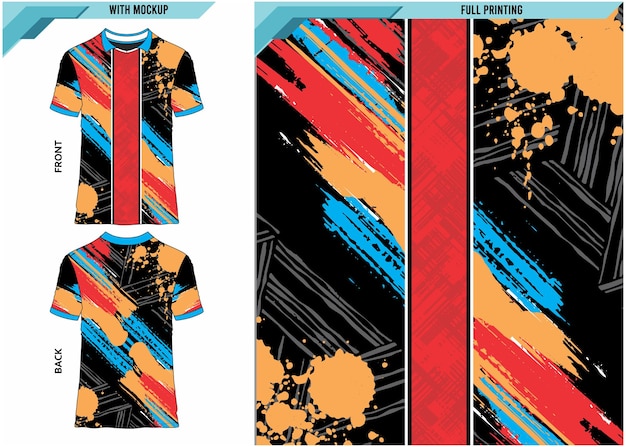 Вектор Дизайн футболки сублимации для мотокроссовых гонок