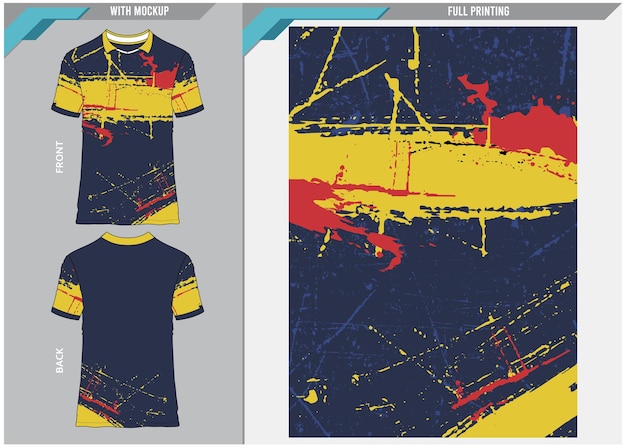 Vettore t-shirt di sublimazione di design di jersey per motociclisti di motocross e calcio