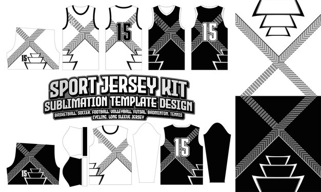 Tribal pattern sports t-shirt jersey design Vector Image