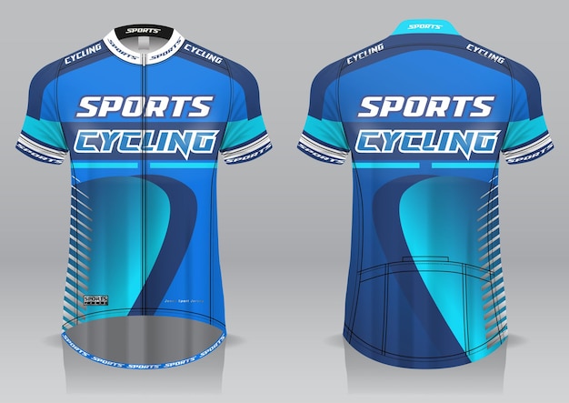 Jersey fietsen voor- en achteraanzicht sportief design