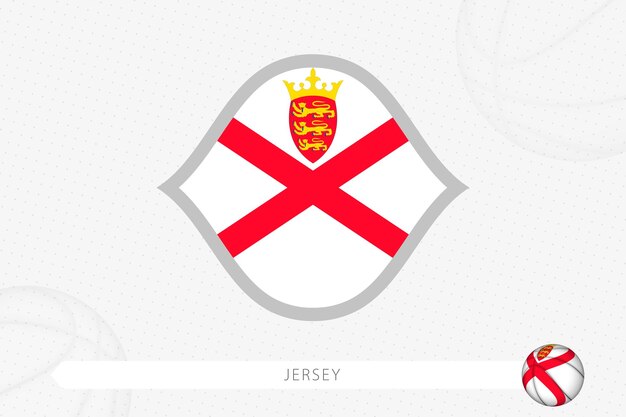 Jersey flag for basketball competition on gray basketball background.