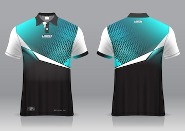 Premium Vector | Jersey golf, front and back view, sporty design and ...