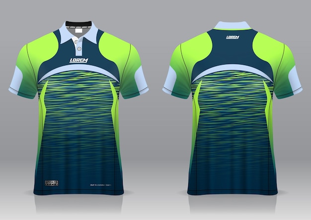 Jersey golf, front and back view, sporty design and ready to be printed on fabric and texlite