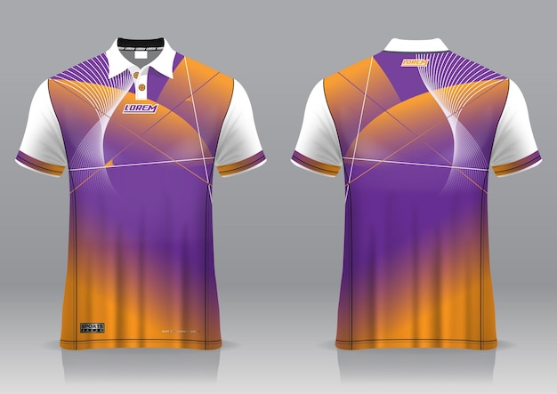 Jersey golf, front and back view, sporty design and ready to be printed on fabric and texlite