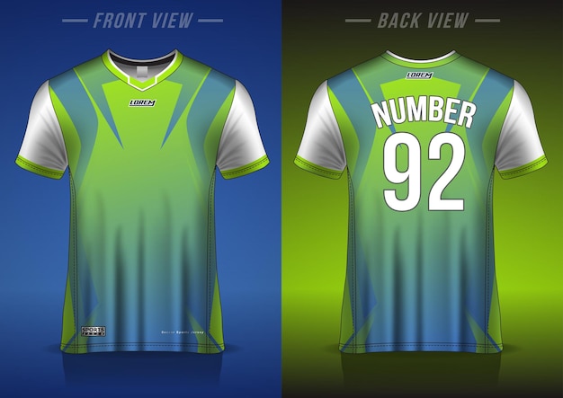 Jersey golf, front and back view, sporty design and ready to be printed on fabric and texlite