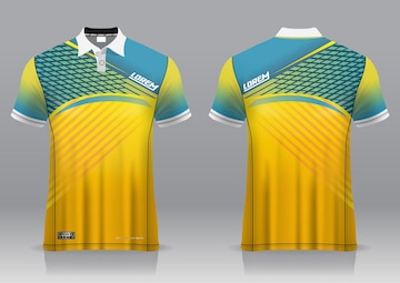 Premium Vector | Jersey golf, front and back view, sporty design