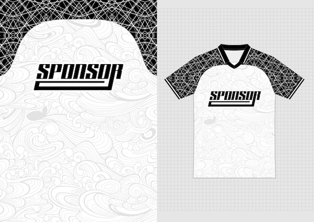 The jersey is white with a gray pattern and a combination of black which looks expensive