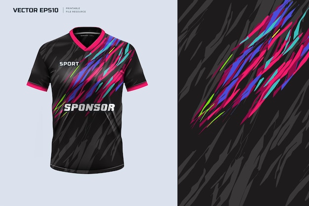 Vector jersey mockup template t shirt abstract grunge design for jersey soccer football kit