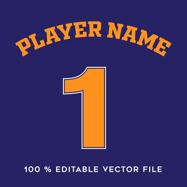 jersey number basketball team name printable text effect editable vector.