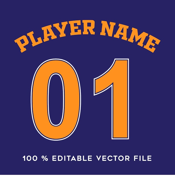 Vector jersey number basketball team name printable text effect editable vector.