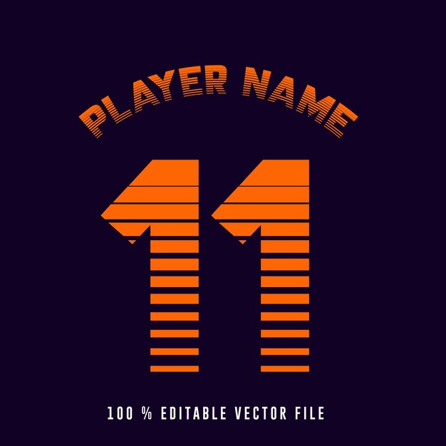 Jersey number basketball team name printable text effect editable vector