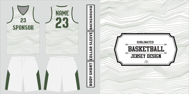 jersey ontwerp 2023 basketbal uniform sjabloon