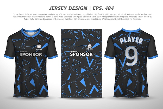 Jersey ontwerp sublimatie t-shirt Premium geometrisch patroon Incredible Vector collectie voor voetbal racen fietsen gaming motorcross sport