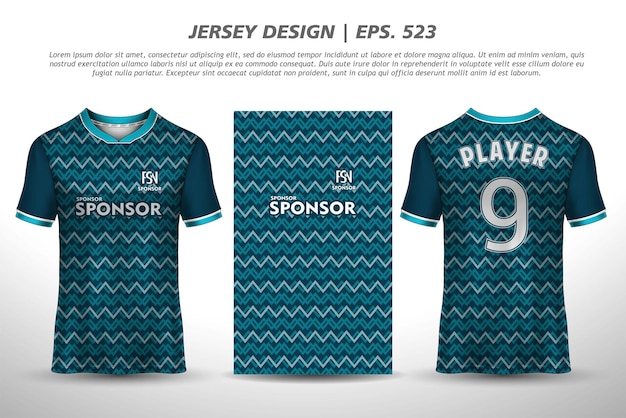 Jersey ontwerp sublimatie t-shirt Premium geometrisch patroon Incredible Vector collectie voor voetbal racen fietsen gaming motorcross sport