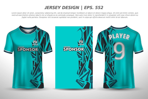 Jersey ontwerp sublimatie t-shirt Premium geometrisch patroon Incredible Vector collectie voor voetbal racen fietsen gaming motorcross sport