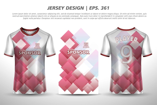 Jersey ontwerp sublimatie t-shirt Premium geometrisch patroon Incredible Vector collectie voor voetbal racen fietsen gaming motorcross sport