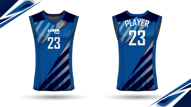 Vector a jersey for the player named player is shown