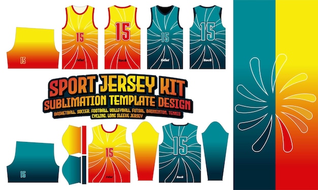 Jersey Printing pattern 74 Sublimation for Soccer Football Esport Sport uniform Design