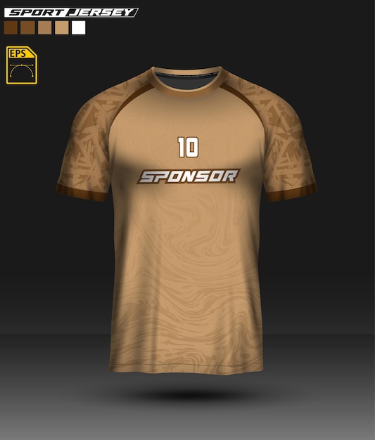 Vector jersey sjabloon en mockup bewerkbaar