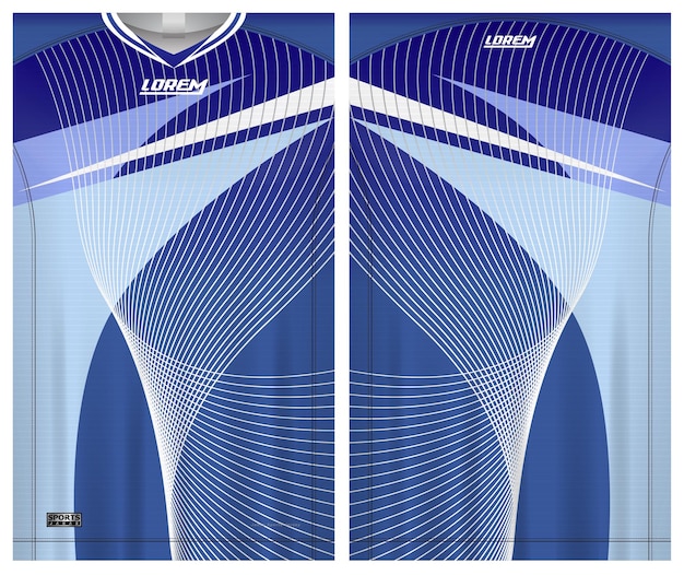 Jersey soccer sport, uniform front and back view template fabric