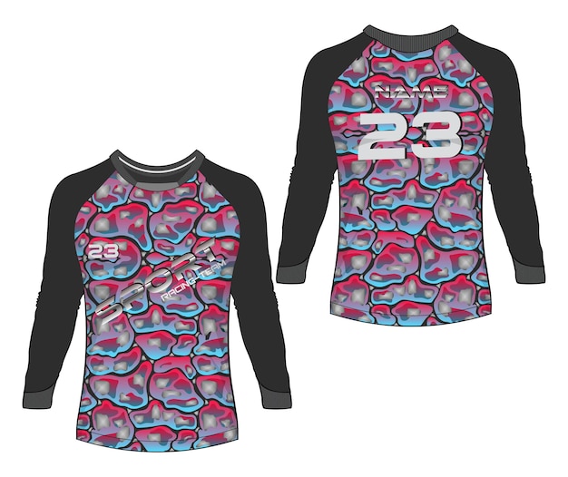 Jersey sport abstracte textuur tshirt ontwerp voor racen voetbal gaming motorcross fietsen