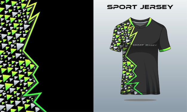 Jersey sport green gradation and gray gradation