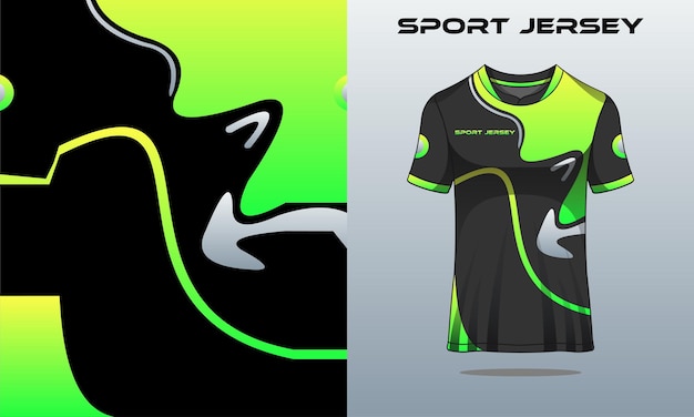 Jersey sport green gradation and gray gradation