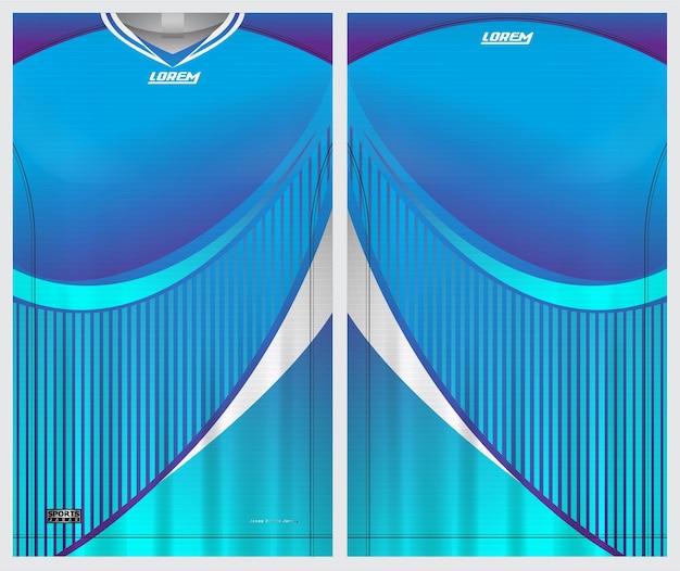저지 스포츠, 축구, 배드민턴, 러너, 유니폼 전면 및 후면보기 템플릿