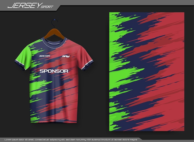 Jersey sport t-shirt. Voetbaltrui mockup voor voetbalclub.