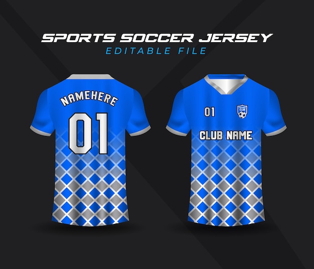 Jersey Template Soccer Uniform Design Football Sports Kit Background Pattern