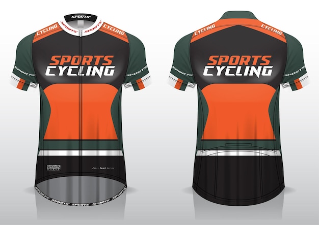 Jersey voor de fietssport, het uniforme ontwerp van de voor- en achterkant