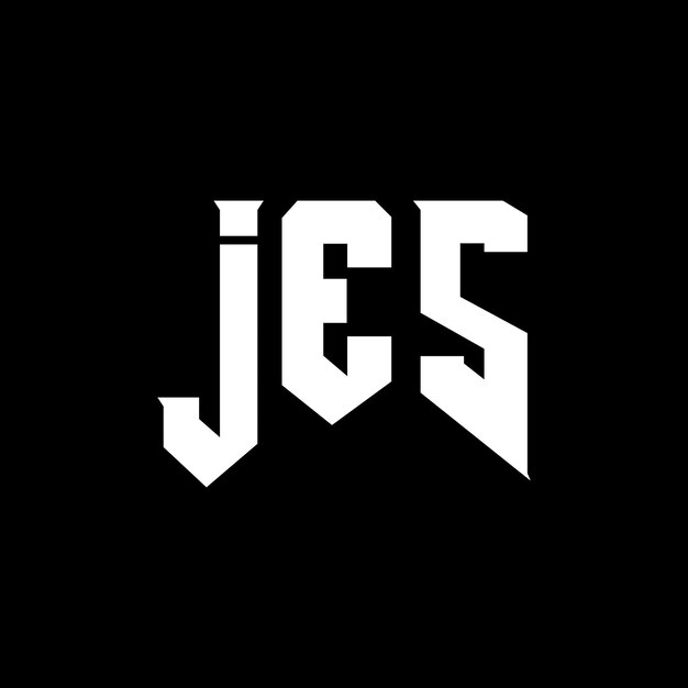ロゴデザイン: 黒と白の色の組み合わせ JESロゴ JESベクトル JESデザイン JESアイコン JESアルファベット JESタイポグラフィー