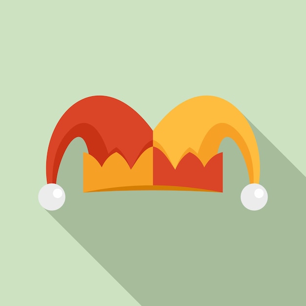 Vector jester hat icon flat illustration of jester hat vector icon for web design